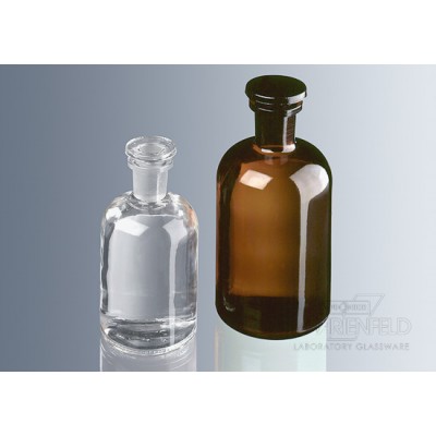 Bottles with round shoulder - Wide neck, clear glass