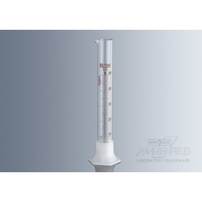 Graduated cylinders with plastic base