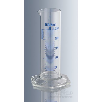 Graduated cylinders, glass - Tall form, class A blue graduation