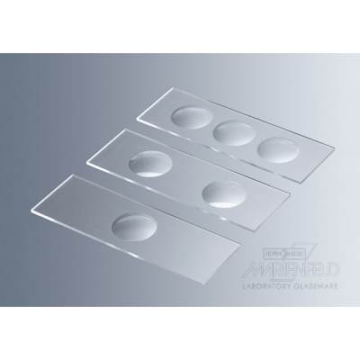 Microscope slides with cavities