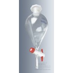 Separatory funnels with conical shape - Stopcock with NS PTFE plug, ungraduated