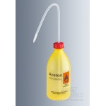 Washing bottles with hazard symbol