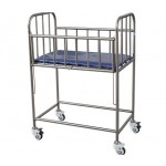 Stainless Steel Baby Crib With Side Rail
