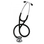 3M™ Littmann® Cardiology IV™ Stethoscope, Mirror-Finish Chestpiece and Stem, Black Tube, Stainless Headset, 69cm, 6177